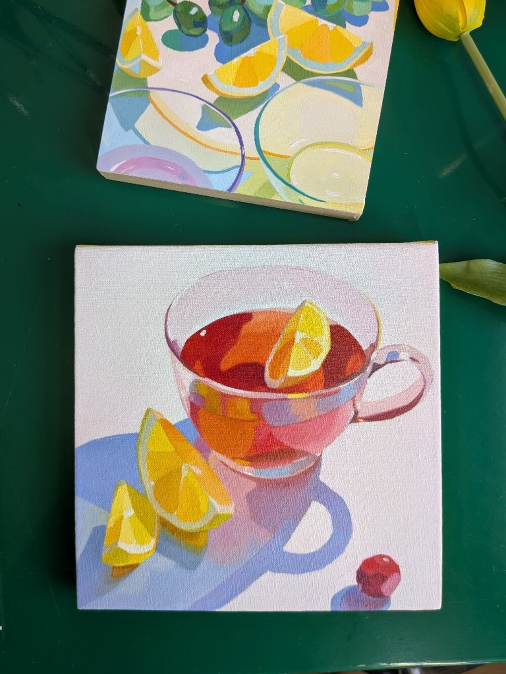 Original Oil Painting:oil on Linen, 8x8 Inches